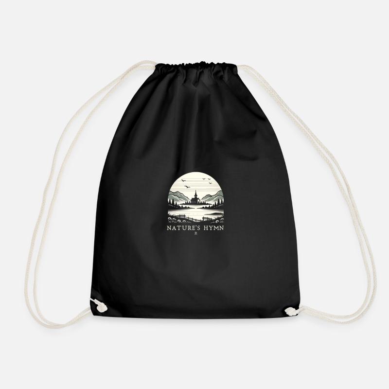 Nihon Nature's Hymn - Drawstring Bag - black