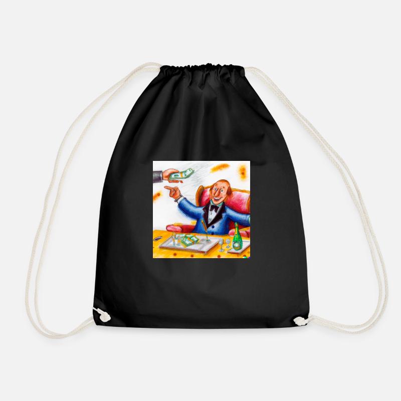 Here comes the Money - Drawstring Bag - black
