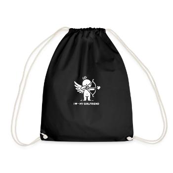 T-shirt petite amie de Cupidon - Sac de sport léger - noir - Devant