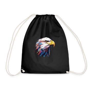 Eagle Bird Animal Nature Freedom Wildlife Wonder - Drawstring Bag - black - Front