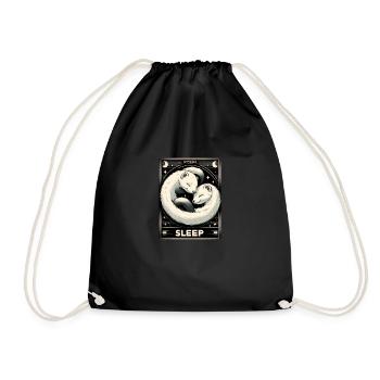 Nap Pals (2) - Drawstring Bag - black - Front