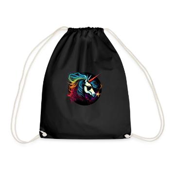 Licorne cool - Sac de sport léger - noir - Devant