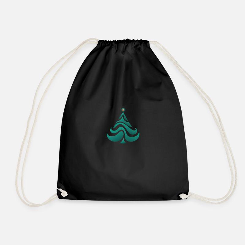 Tannenbaum Christbaum oder Weihnachtsbaum Emblem - Turnbeutel - Schwarz