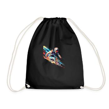 Ski alpin Sport Jeu Champion Compétition Résumé - Sac de sport léger - noir - Devant