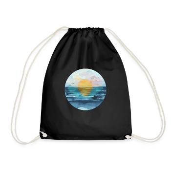 Coucher de soleil - Sac de sport léger - noir - Devant