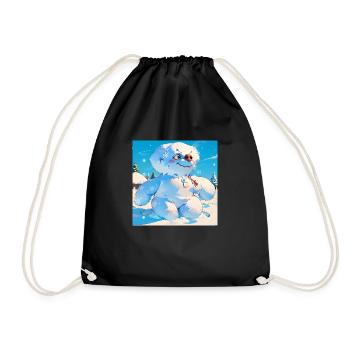 Bonhomme de neige - Sac de sport léger - noir - Devant