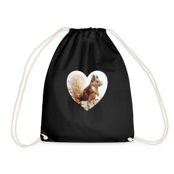 Squirrels are small rodents - Drawstring Bag - black - Front