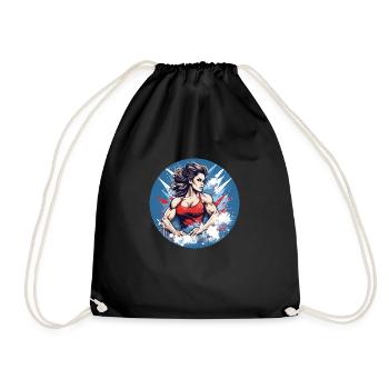 Strong Woman - Drawstring Bag - black - Front
