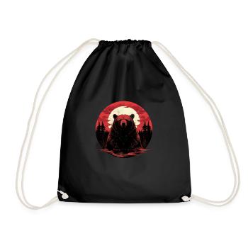 Ours de la lune - Sac de sport léger - noir - Devant