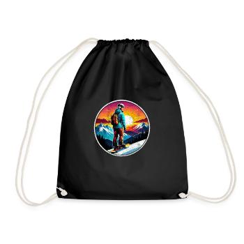 snowboard neige et ski - Sac de sport léger - noir - Devant