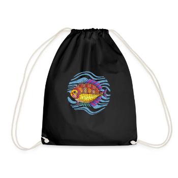Poisson - Sac de sport léger - noir - Devant
