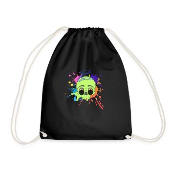 Splash Skull - Drawstring Bag - black - Front