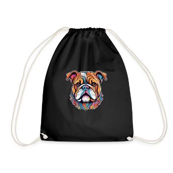 American Bulldog - Drawstring Bag - black - Front