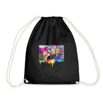 Graffiti Street Art T-Shirt - Sac de sport léger - noir - Devant