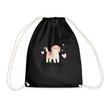 Empreintes de pas fidèles au grand cœur - Sac de sport léger - noir - Devant