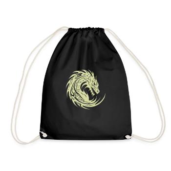 Fantasy Dragon Anime Dragon Head Reptile mythique - Sac de sport léger - noir - Devant