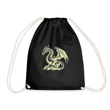 Fantasy Dragon Anime Dragon Head Reptile mythique - Sac de sport léger - noir - Devant