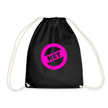 НЕТ - Drawstring Bag - black - Front