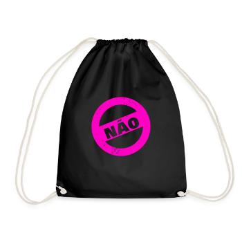 NÃO - Drawstring Bag - black - Front