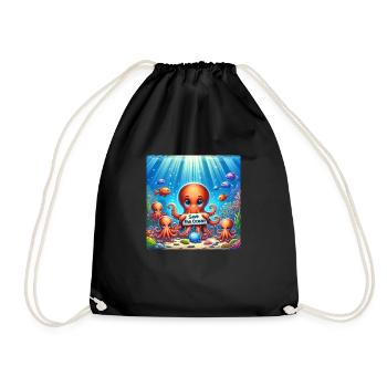 Cuttlefish Family - Drawstring Bag - black - Front