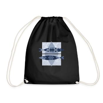 Poissons - Sac de sport léger - noir - Devant