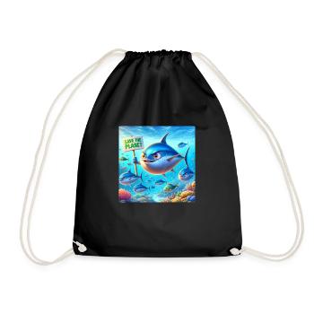 Tuna Family - Drawstring Bag - black - Front