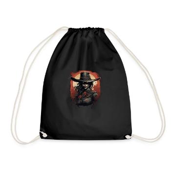 Emo Cowboy Zombie Fille - Sac de sport léger - noir - Devant