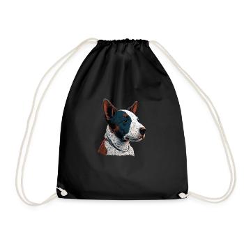 Chiot Bull Terrier anglais - Sac de sport léger - noir - Devant