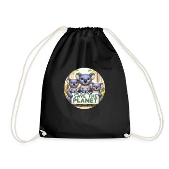 Famille Koala - Sac de sport léger - noir - Devant