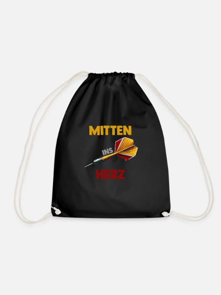 Dart - Mitten ins Herz - Turnbeutel - Schwarz