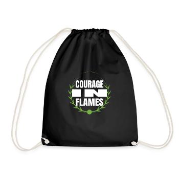 valor strength of character birthday present - Drawstring Bag - black - Front