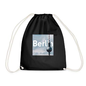 Berlin - Drawstring Bag - black - Front