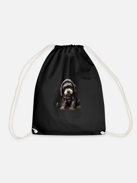 Giant Schnauzer Riesenschnauzer im cozy look - Turnbeutel - Schwarz