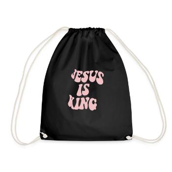 Jesus is King - Turnbeutel - Schwarz - Vorne