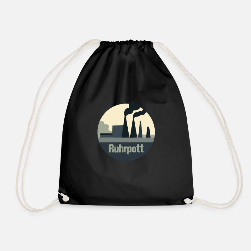 Ruhrpott, Industrielandschaft - Turnbeutel - Schwarz