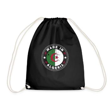 Made in algeria - gift idea Algeria - Drawstring Bag - black - Front
