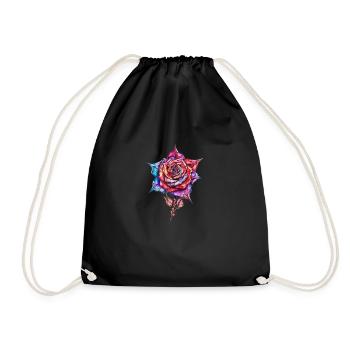 Diamant Rose - Turnbeutel - Schwarz - Vorne