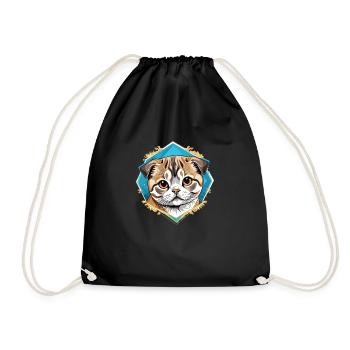Chat Scottish Fold - Sac de sport léger - noir - Devant