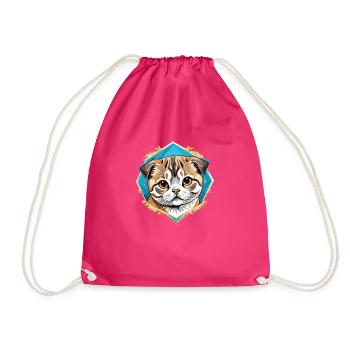 Schottische Faltkatze - Turnbeutel - Fuchsia - Vorne