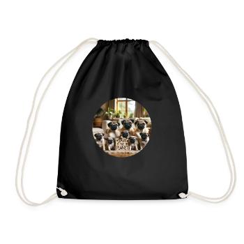 Dogs Family - Drawstring Bag - black - Front