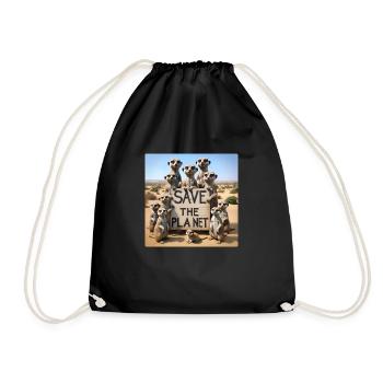 Famille Suricate - Sac de sport léger - noir - Devant