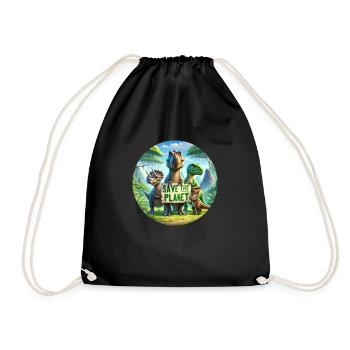 Famille des dinosaures - Sac de sport léger - noir - Devant