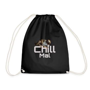 chill mal - Turnbeutel - Schwarz - Vorne