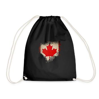 Canada Canada North America Travel Maple Leaf Montreal - Drawstring Bag - black - Front