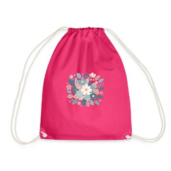 Composition floral couleur pastel - Sac de sport léger - fuchsia - Devant