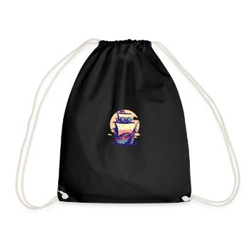 Vibe Voyage - Drawstring Bag - black - Front