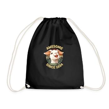 awesome Since 1934 - Humor 1934 Birthday Gift - Drawstring Bag - black - Front