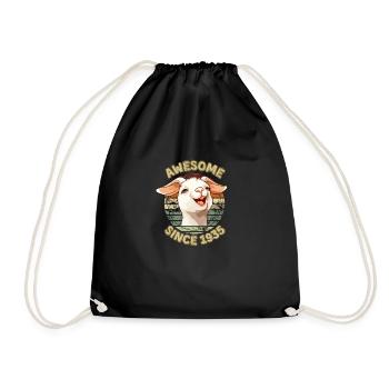awesome Since 1935 - Birthday Gift Humor 1935 - Drawstring Bag - black - Front