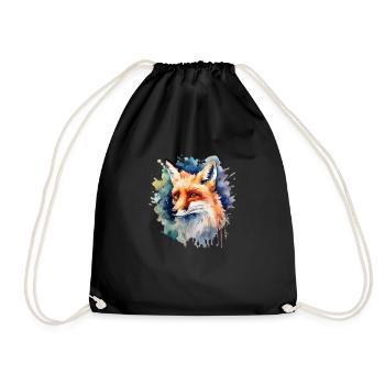 Pouvoir Animal Renard, Astucieux, Animal, Renard, - Sac de sport léger - noir - Devant