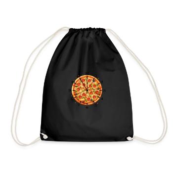 C’est l’heure de pizza - Sac de sport léger - noir - Devant